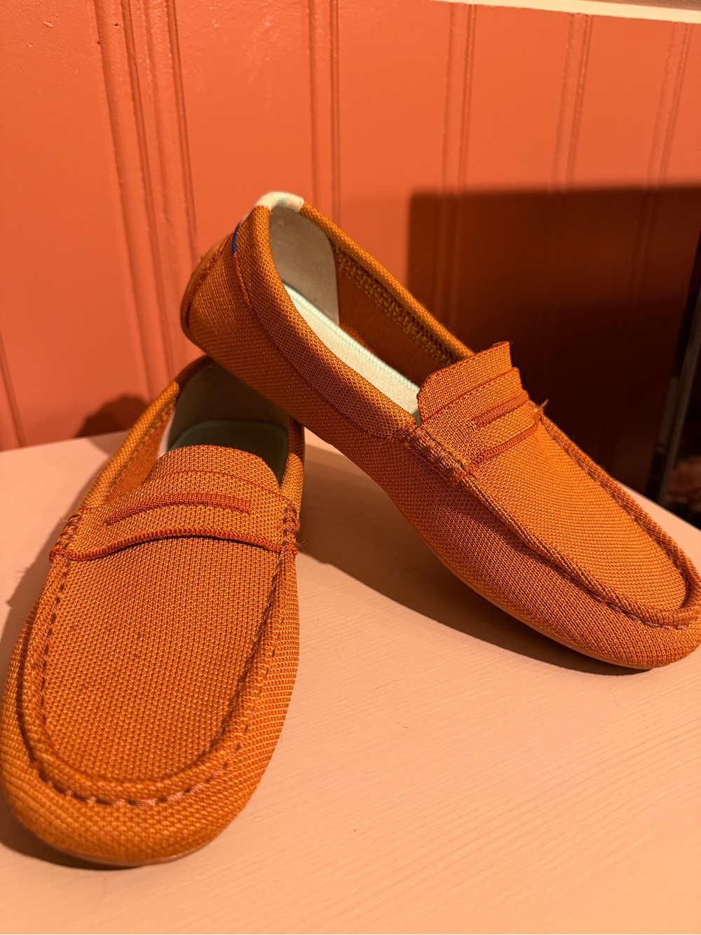 Women’s Casual Penny Loafers in Bright Orange